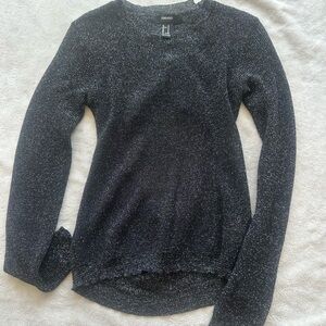Forever 21 open back Black Sparkly Sweater